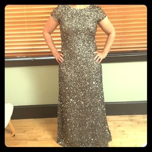 Adrianna papell Full length sequin gown